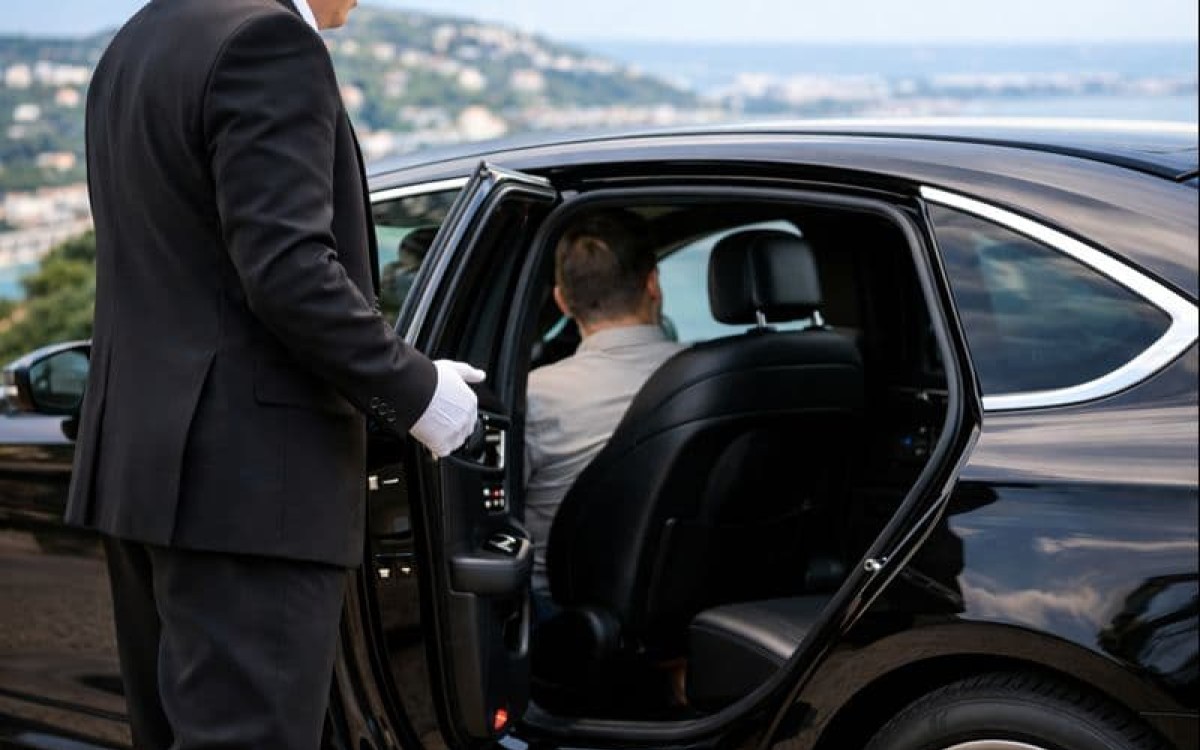 Private driver welcoming passengers for a private excursion