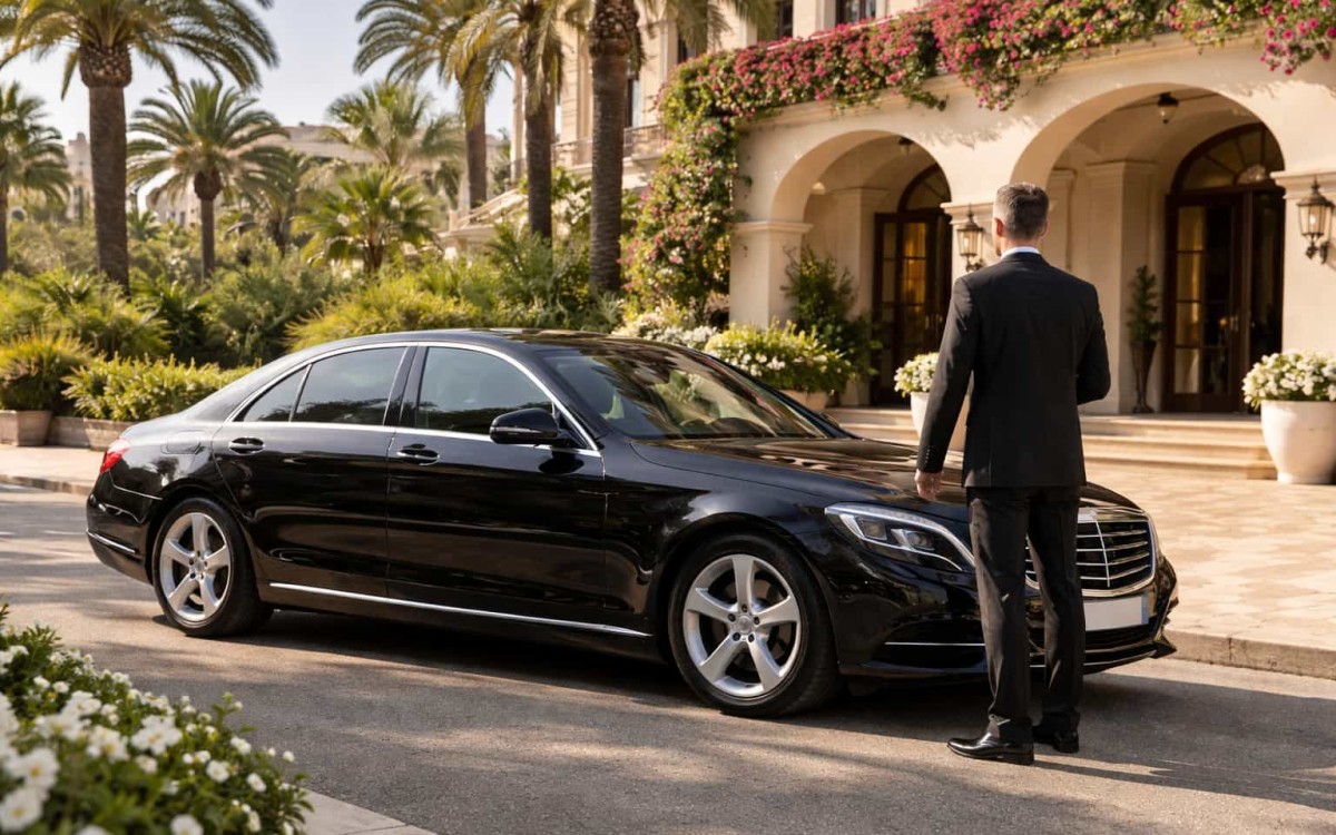 Mercedes S-Class VTC with chauffeur in Saint-Tropez – airport transfer